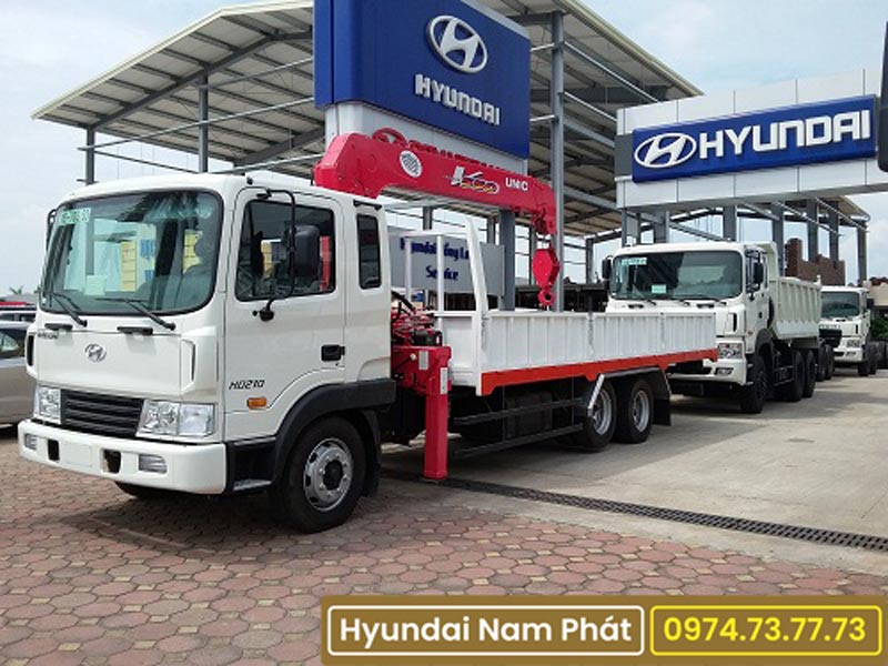 Xe Tải Hyundai HD210 Gắn Cẩu Unic 3 Tấn URV 340 Tải Trọng 12 Tấn